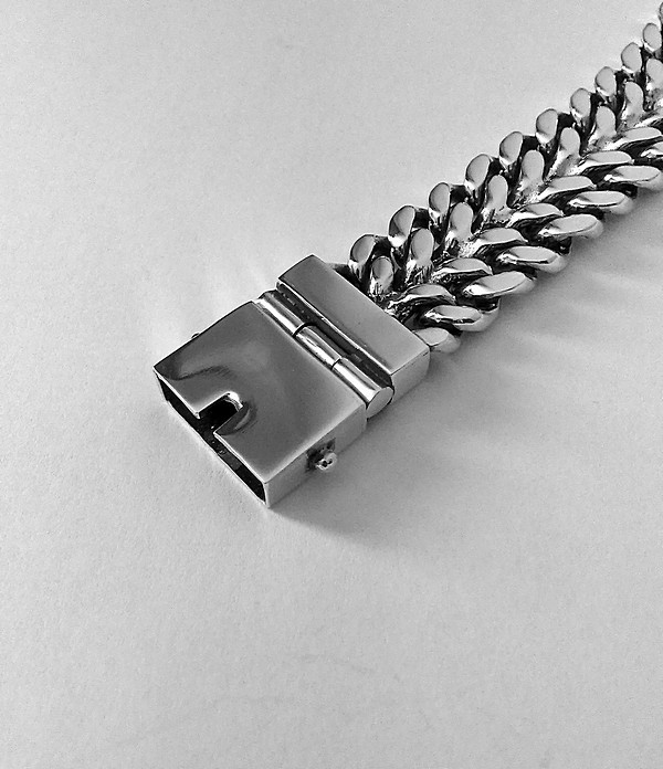 Срібний чоловічий браслет Панцерний подвійний, плетіння панцир срібло - фото 6 - id-p204718744