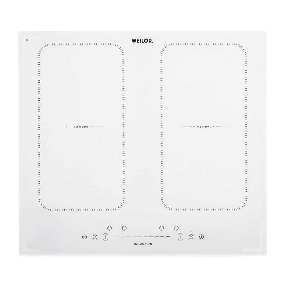 Індукційна варильна поверхня WEILOR WIS 690 WHITE, біла електрична склокерамічна, Flexi Zone, фото 1