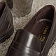 Туфлі-лофери шкіряні чоловічі кольору коричневий кабір, фото 7