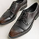 Туфлі-броги чоловічі чорно-коричневого кольору, фото 4