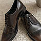 Туфлі-броги чоловічі чорно-коричневого кольору, фото 2