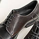 Туфлі-броги чоловічі чорно-коричневого кольору, фото 7