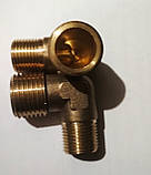 Кут латунний 1/2" зовнішня на 3/8" зовнішня різь, фото 2