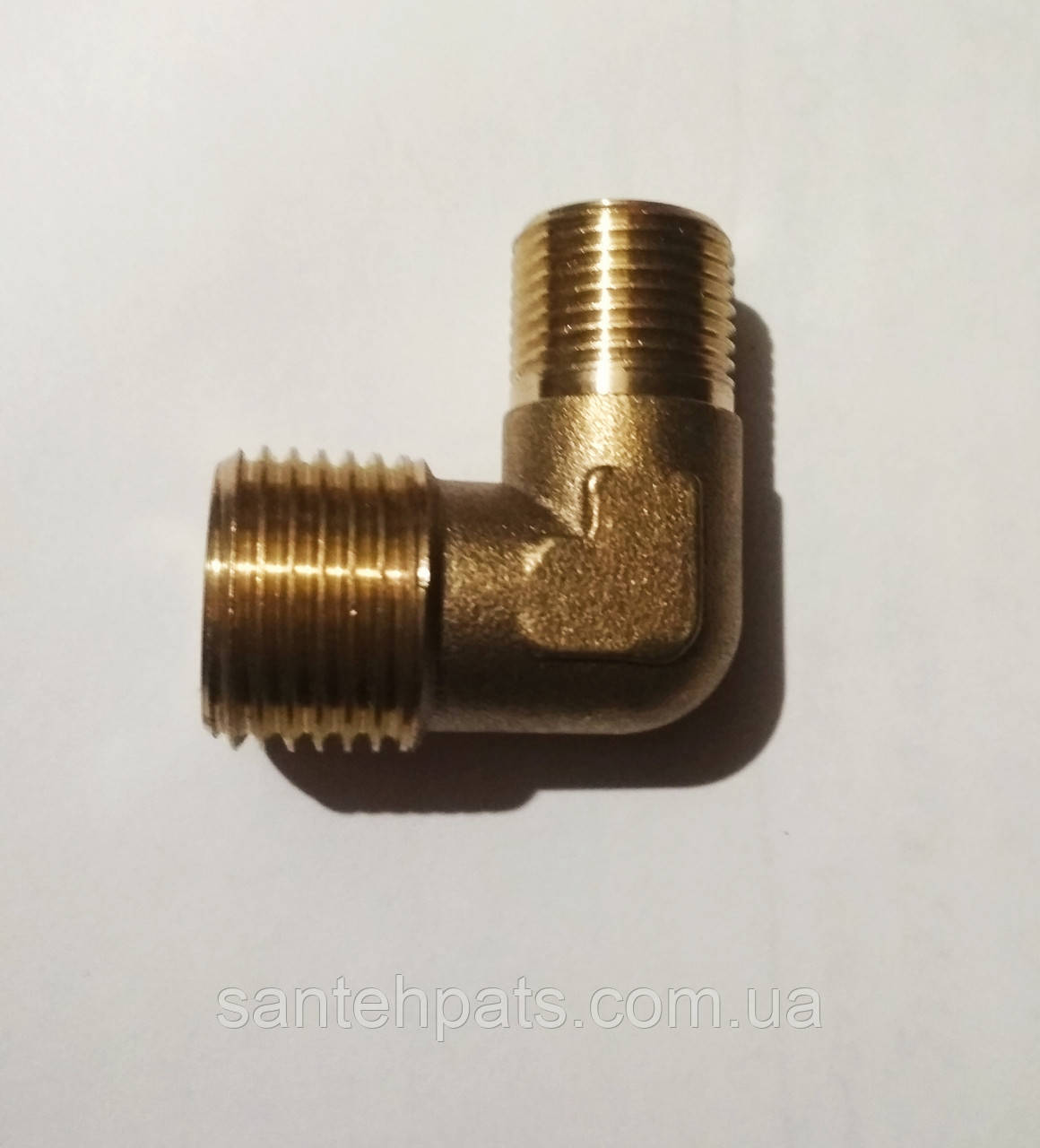 Кут латунний 1/2" зовнішня на 3/8" зовнішня різь, фото 1