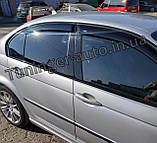 Дефлектори вікон (дефлектори) BMW Е46 Sed 1998-2005 (HIC/Тайвань), фото 4