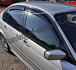 Дефлектори вікон (дефлектори) BMW Е46 Sed 1998-2005 (HIC/Тайвань), фото 3