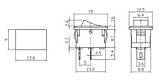 Кнопка, выключатель SMRS-101, тумблер 2 положения 2 контакта. 10*15 мм. 1 шт, фото 2