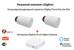 Комплект термоголовок для радіаторів Tervix Pro Line EVA2 (2 шт.) + контролер Tervix ZigBee Gateway 2287312