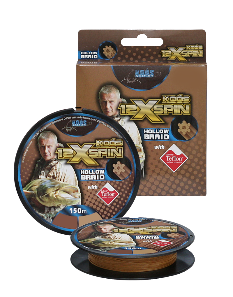 Шнур +голка KOOS X12 Monster Braid Hollow 150м 0.32мм 40.4кг Teflon Brown