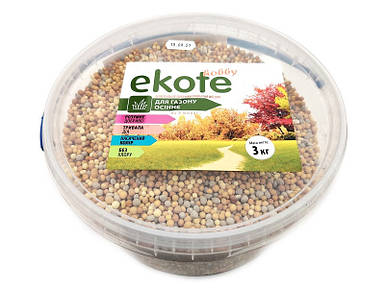 Добриво Еkote для газону осіннє 3 місяці, 3 кг - Екоте - добриво тривалої дії