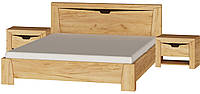 Двуспальная качественная кровать с тумбами 160х200 см Либерти дуб крафт золотой Эверест