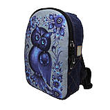 Джинсовий Рюкзак з совою, фото 2