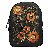 Джинсовий рюкзак Теракотові квіти