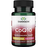 Коэнзим Q10 100 мг Swanson Ultra CoQ10 для здоровья сердечно-сосудистой системы 100 гелевых капсул