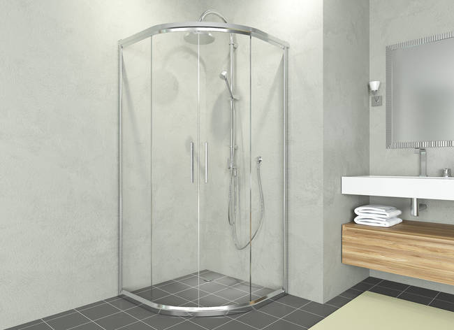 Душова кабіна Aquanil ALONZA 100х100х190 прозоре скло профіль хром, фото 1