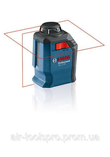 Нівелір лазерний Bosch GLL 2-20 + BM3 + кейс, 20 м, ± 0,4 мм/м, IP 54