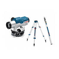 Нівелір оптичний Bosch GOL 26 D + BT160 + GR500, зум х26, ± 1.6 мм на 30 м, до 100 м, 1.5 кг