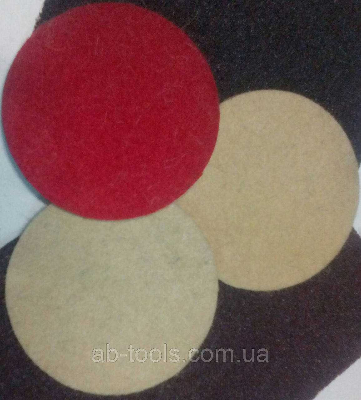 Круг під липучку 125 мм тонкошерстий фетровий кл. А, фото 1