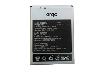 Акумулятор (АКБ, батарея) Ergo A555 Universe (Li-ion 3.8 V 3000mAh)