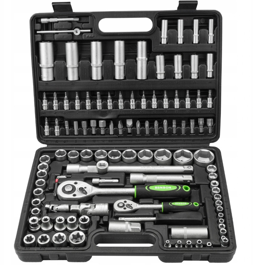 Професійний набір інструментів 108 шт. BENSON B10410 набір інстурменту в кейсі на 108 елементів для дому, фото 1