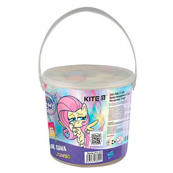 Мелки цветные 15 штук Kite Jumbo в пластиковом ведре My Little Pony LP21-074
