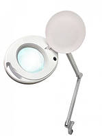 Лампа с лупой с креплением (холодный свет) Led 6027К (3D 12W) для косметолога, для наращивания ресниц