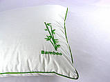 Подушка Bella Villa Бамбук 50х70см, тік білий з вишивкою, фото 2