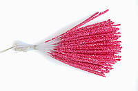 Тычинка для цветка длинная, 15 см темно-розовый