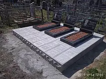 готовий комплекс, 3 комплекти з плиточок (40 * 60 * 2).
готовий комплекс, обкладений тротуарною плиткою