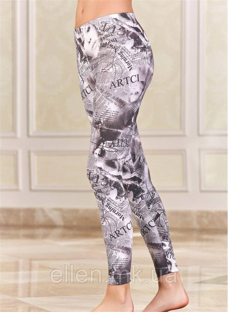 Лосіни жіночі XL 50 ВІСКОЗА жіночі стрейчеві з абстрактними візерунками в кольорах асорті Веггак 11022