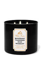 Ароматическая трехфитильная свеча Bath and Body Works Mahogany Teakwood High Intensity