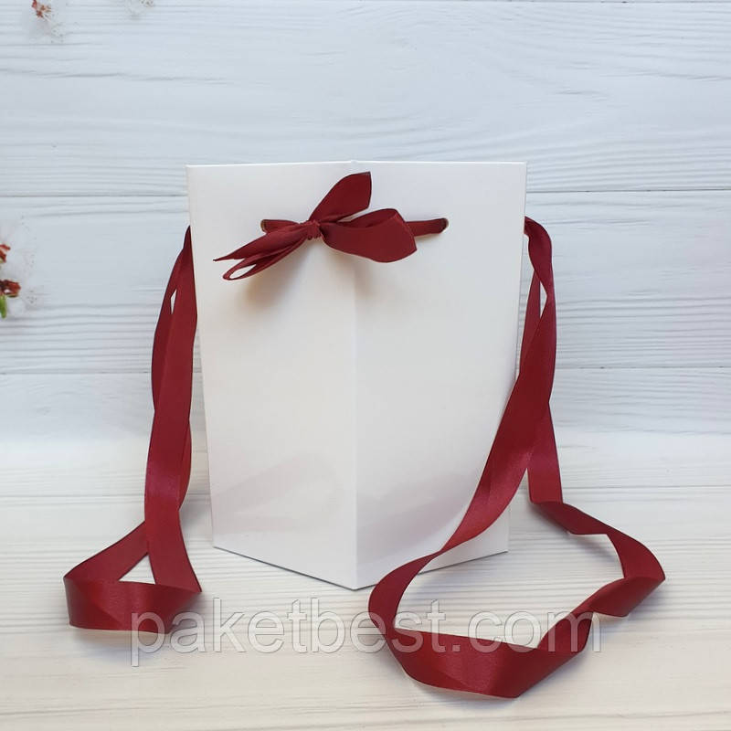 Складна коробка "Шестигранник"21см "Біла"