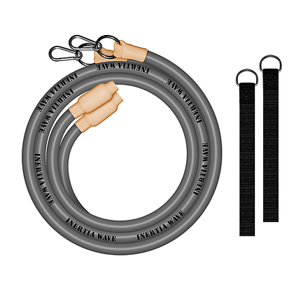 Інерційна гума еспандер для кросфіту Inertia Wave Neon Gray навантаження 270 кг, фото 2