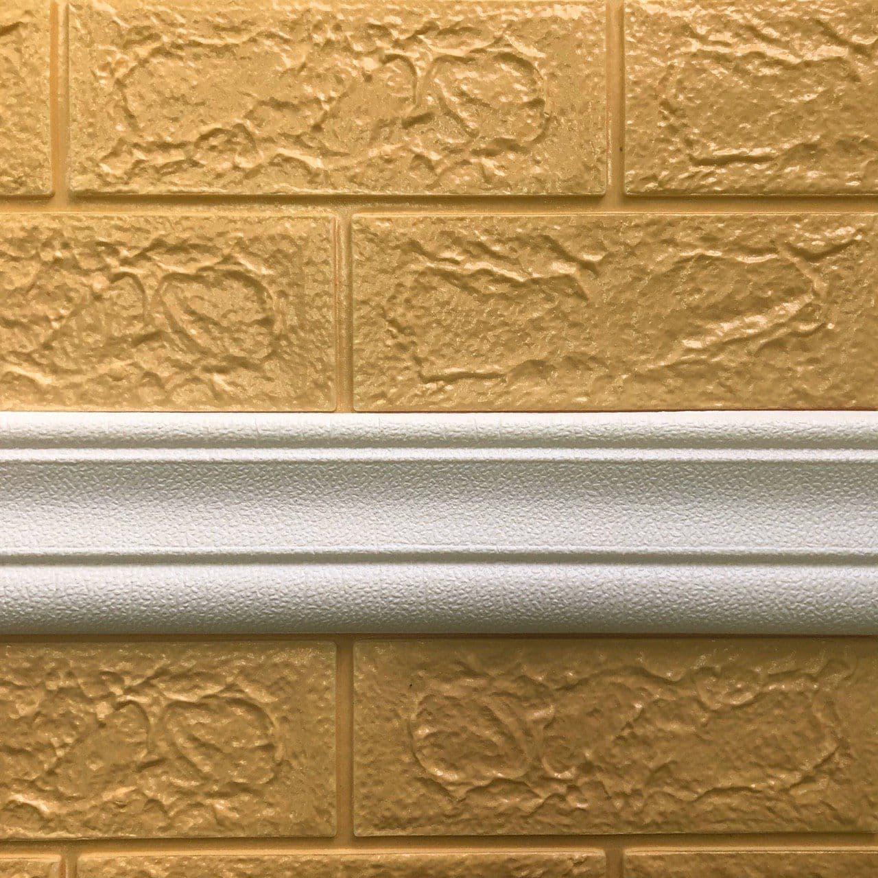 Гибкий напольный пластиковый Белый плинтус самоклеющийся настенный багет мягкий в рулоне декор стен 235*8 см - фото 7 - id-p1153852521