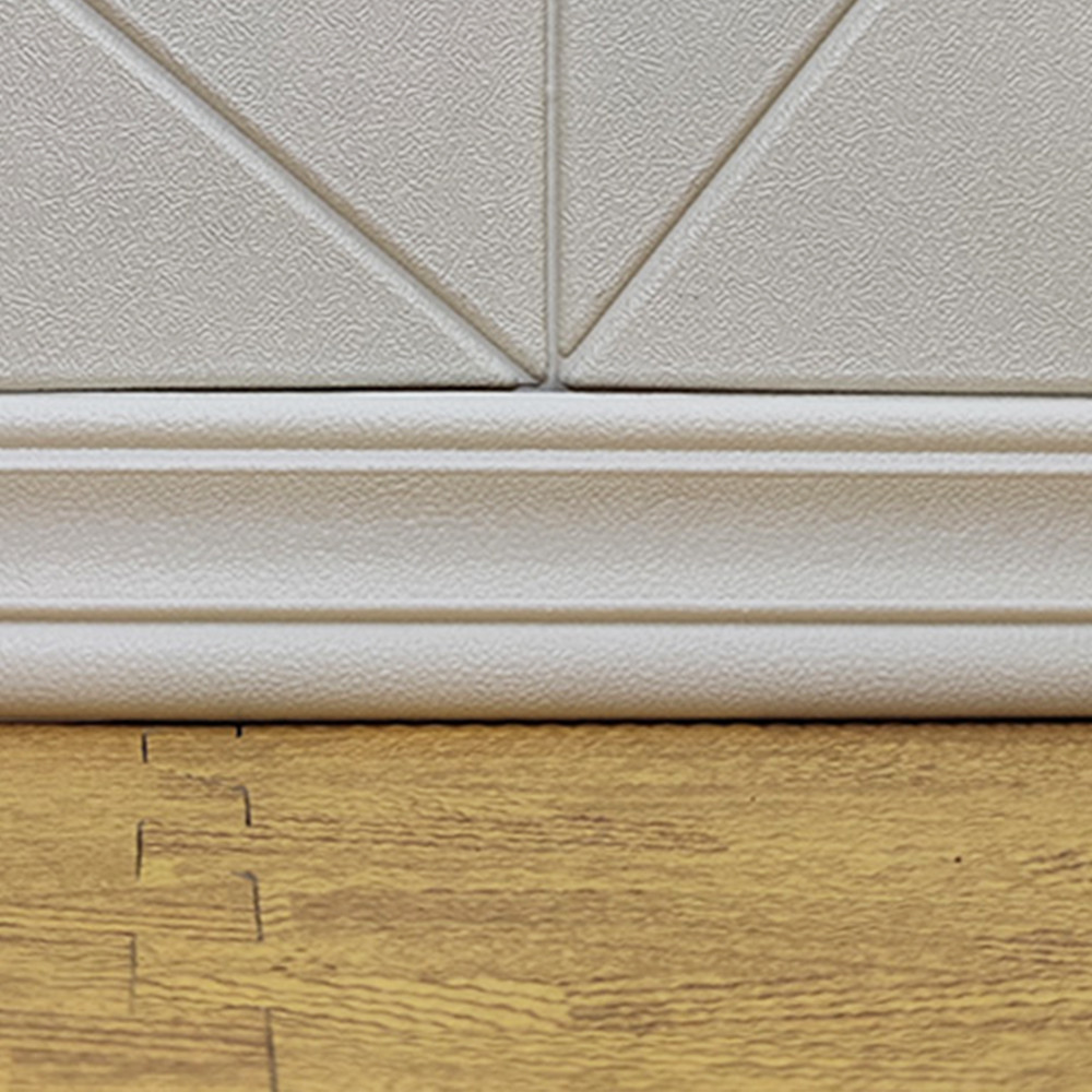 Гибкий напольный пластиковый Белый плинтус самоклеющийся настенный ...