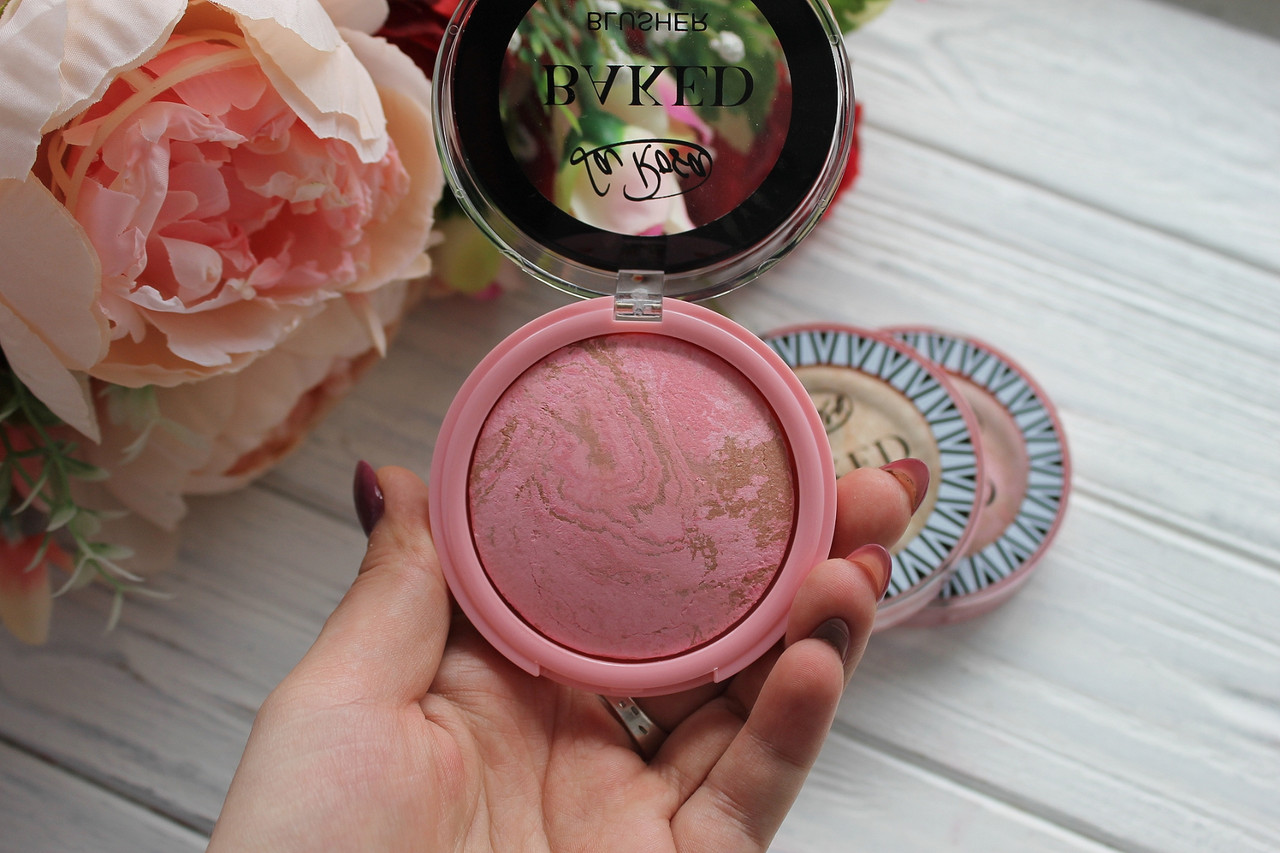 Рум'яна для обличчя LA ROSA BAKED BLUSHER одинарні запечені матові теракотові 805-BL № 03 Рожеві