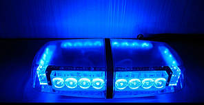 Проблисковий маячок світлова панель LED-синій LED. Проблисковий маячок на дах авто 12-24V