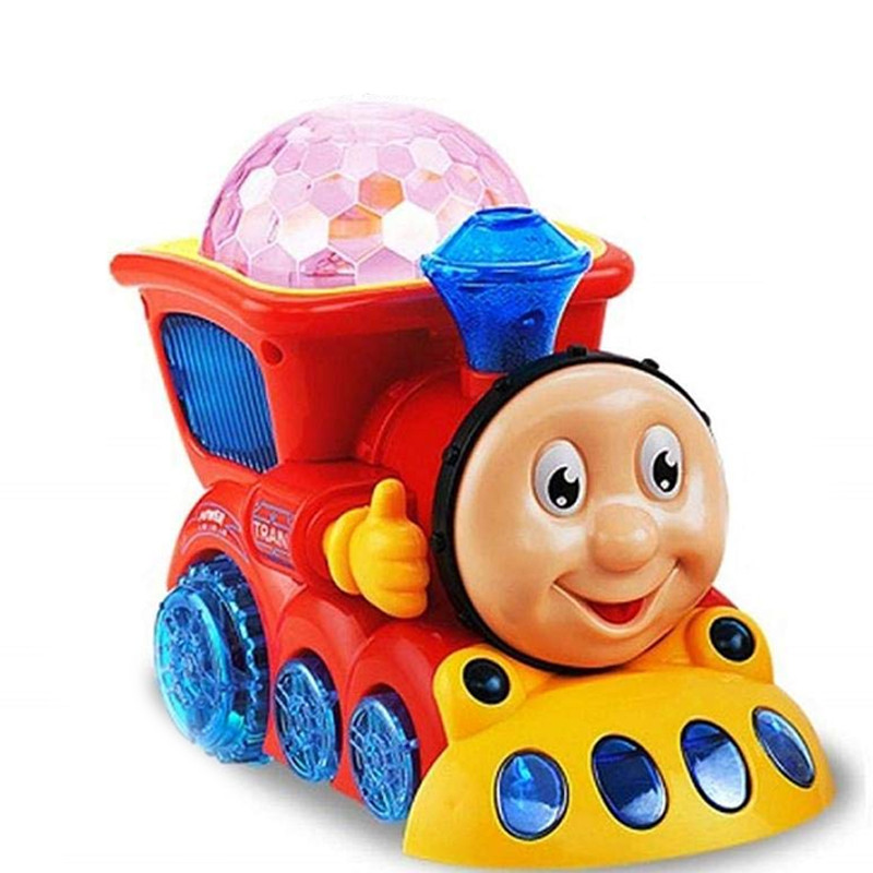 Игрушка инерционная для детей от 3 лет "Паровозик светящийся со звуком" Yijun Light Train YJ388-4 - фото 3 - id-p378790152