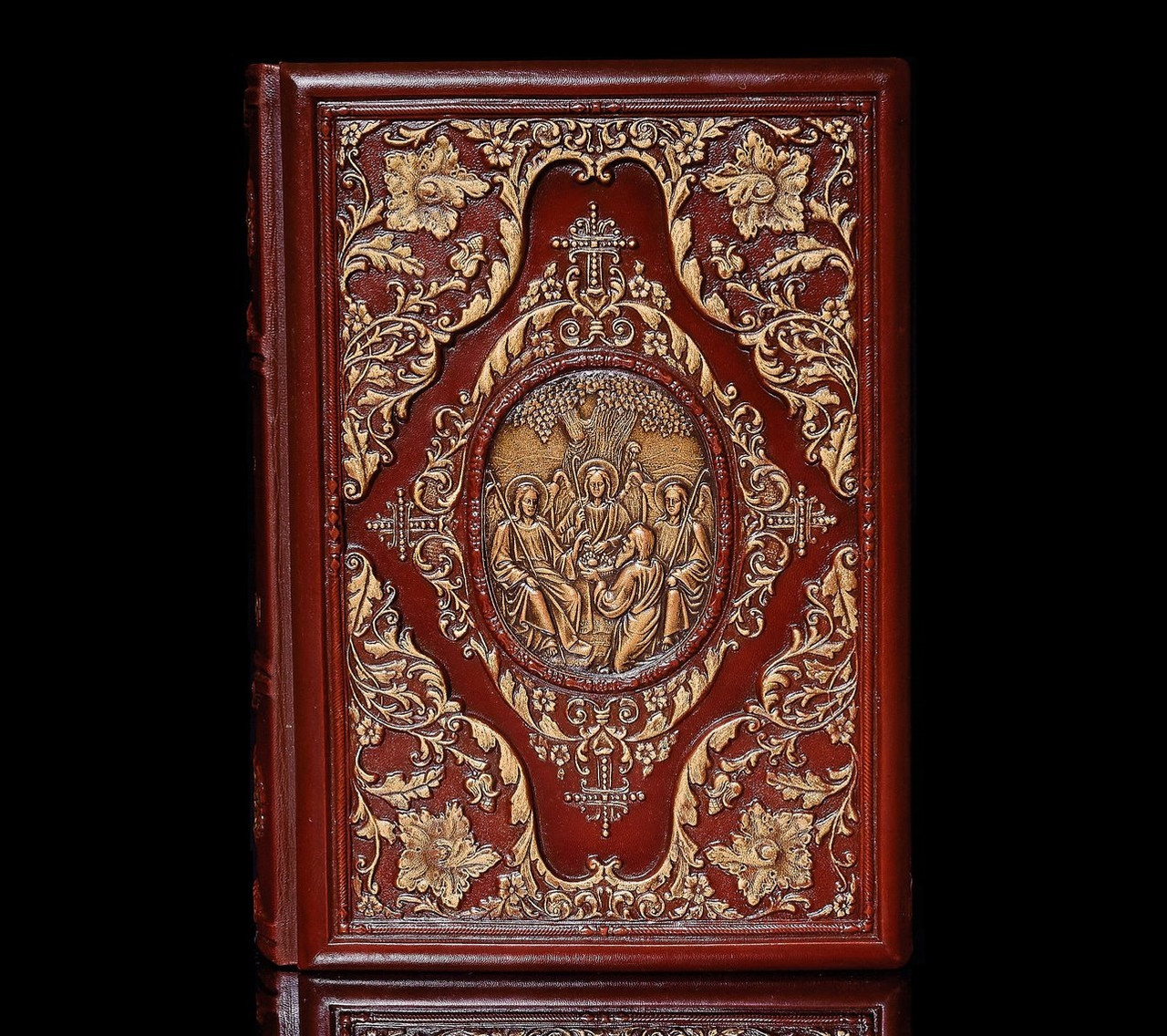 Біблія. Святе письмо старого і нового завіту в шкіряній палітурці в подарунковій коробці українською мовою, фото 1