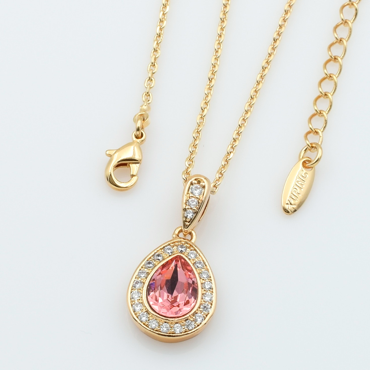 XUPING Кольє Позолота 18к Довжина 39.5+5см Ширина 0.1 см, Кулон Swarovski Висота 2.1 см, Ширина 1.1 см
