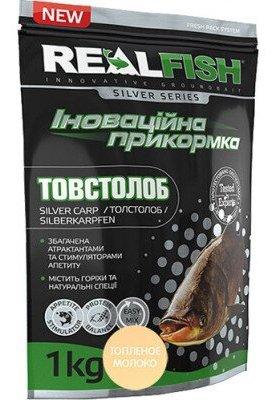 Прикормка Realfish Товстолоб Пряжене молоко 1кг