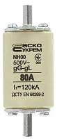 Запобіжник ножовий з плавкою вставкою NH00 80A gG, АСКО-УКРЕМ (A0050010014)