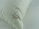 Подушка Bella Villa Лебединий пух 70х70см, тік білий з вишивкою, фото 2