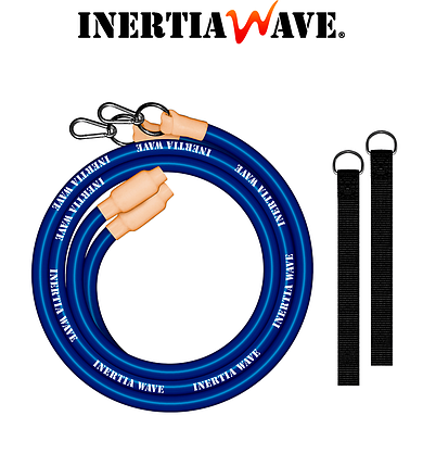 Інерційна гума-еспандер для кросфіту Inertia Wave Neon Blue навантаження 270 кг, фото 1