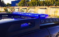 Световая панель балка проблесковый сигнал LED- синий .Проблесковый маячок на крышу авто 12-24V