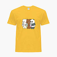 Детская футболка для девочек Вся правда о медведях (We Bare Bears) (25186-2896-SY) Желтый