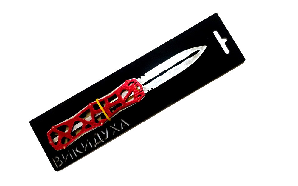 Ніж іграшковий дерев'яний Сувенір-Декор викідуха Скелетон Red, SK-RED