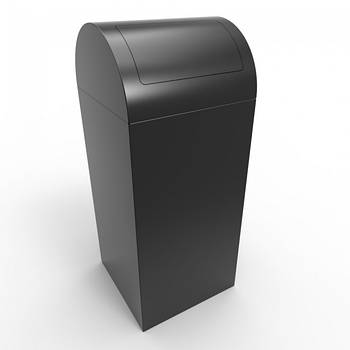 Контейнер для сміття з поворотною кришкою Domaks 0217B 80 літрів антрацит