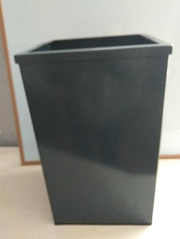Урна для сміття квадратна 80 літрів металева пофарбована Антрацит