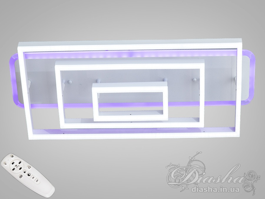 Світлодіодна люстра Diasha 7007WH LED 3color dimmer, фото 1